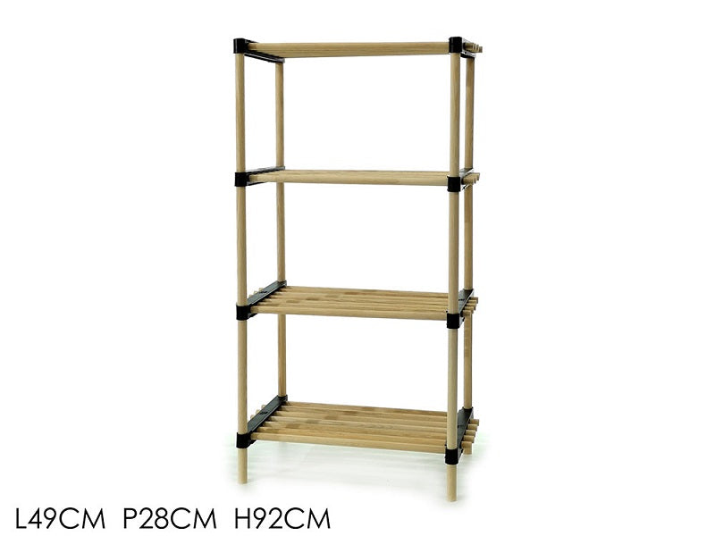 ΡΑΦΙΕΡΑ 4 ΘΕΣΕΩΝ BAMBOO 49x28x92cm 2ΙΝ1 WOODPINE