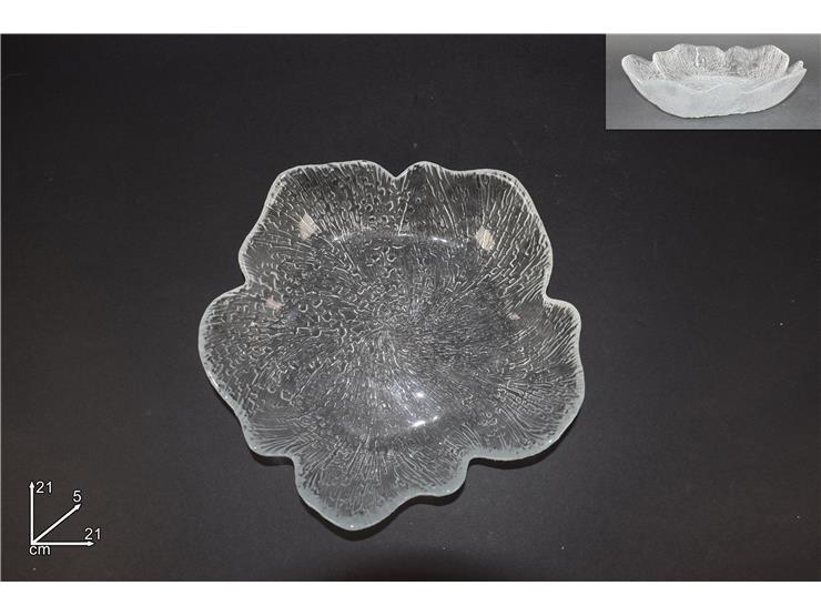 ΜΠΩΛ ΓΥΑΛΙΝΟ ΑΝΑΓΛΥΦΟ ΦΥΛΛΟ 21cm