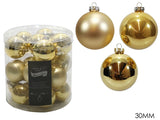 ΜΠΑΛΑ XMAS 18ΤΕΜ ΧΡΥΣΟ 3εκ