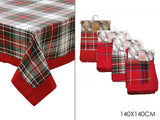 ΤΡΑΠΕΖΟΜΑΝΤΗΛΟ 140x140cm ΚΑΡΩ XMAS COTTON