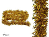 ΓΙΡΛΑΝΤΑ XMAS ΧΡΥΣΗ ΜΕΤΑΛΛΙΖΕ 270cm ZIG ZAG