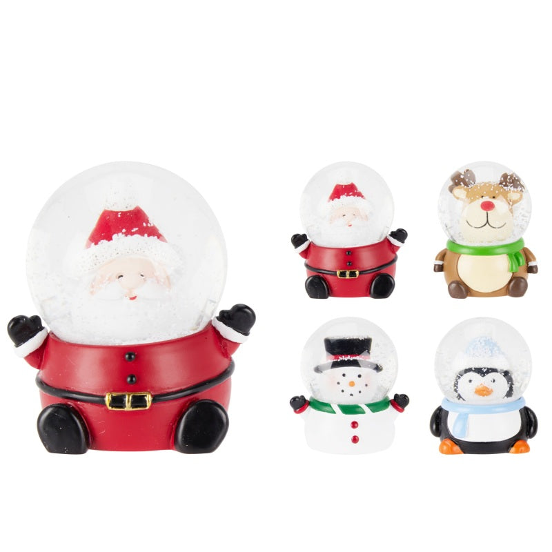 ΧΙΟΝΟΜΠΑΛΑ ΓΥΑΛΙΝΗ ΦΙΓΟΥΡΑ 8.5cm XMAS