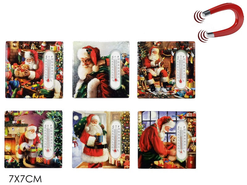 ΘΕΡΜΟΜΕΤΡΟ XMAS 7x7cm ΜΕ ΜΑΓΝΗΤΗ