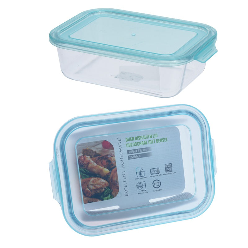 ΦΑΓΗΤΟΔΟΧΕΙΟ ΓΥΑΛΙΝΟ 1040ml 22x15x6cm TERMOLEX