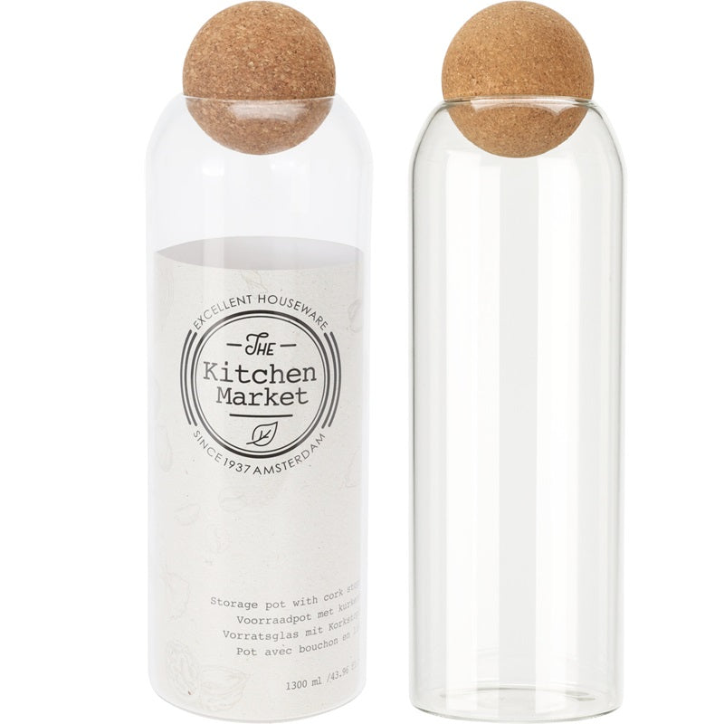 ΒΑΖΟ ΓΥΑΛΙΝΟ 1300ml ΜΕ ΣΦΑΙΡΙΚΟ ΦΕΛΛΟ