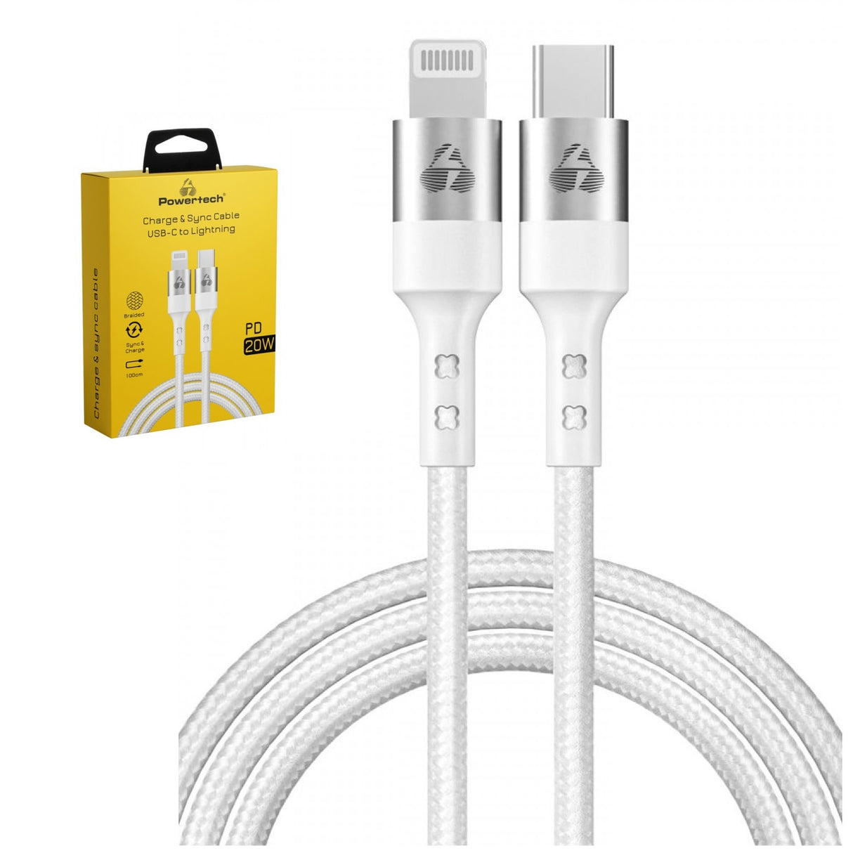 ΚΑΛΩΔΙΟ USB-C ΣΕ LIGHTNING 1m 20W BRAIDED POWER TECH