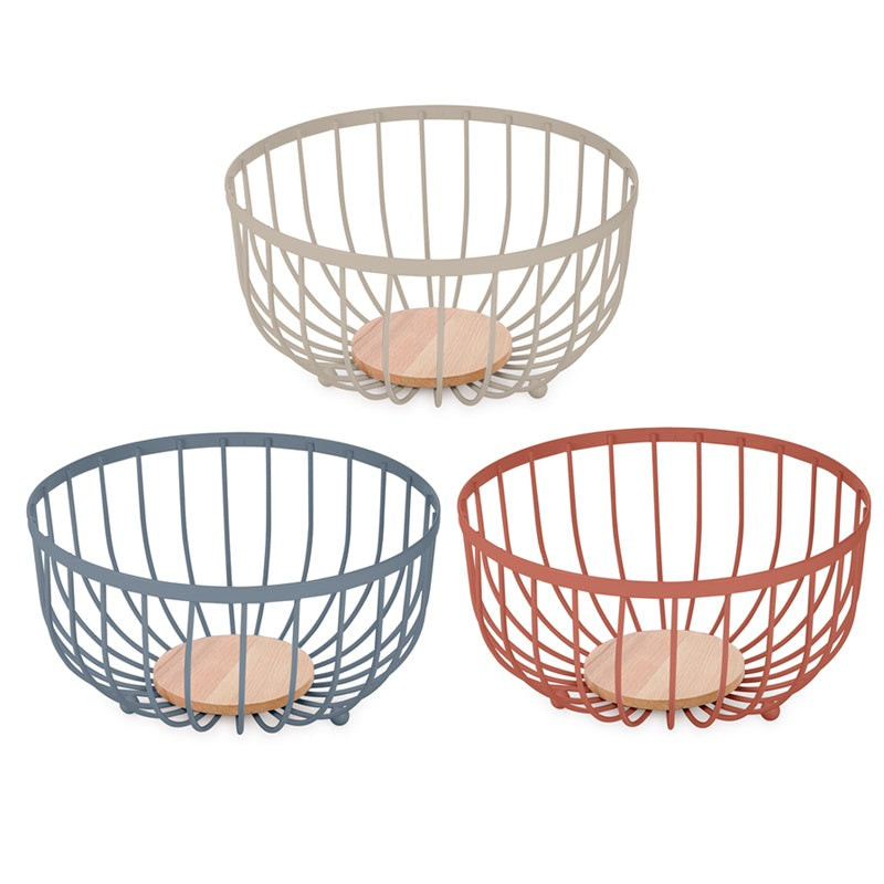 ΦΡΟΥΤΙΕΡΑ ΜΕΤΑΛΛΙΚΗ ΜΕ ΞΥΛΙΝΗ ΒΑΣΗ 25x13cm TNS