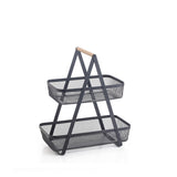 ΡΑΦΙΕΡΑ ΔΙΟΡΟΦΗ ΜΕΤΑΛΛΙΚΗ ΜΑΥΡΗ 35x17x38cm