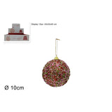 ΜΠΑΛΑ XMAS 10εκ ΠΟΛΥΧΡΩΜΗ GLITTER