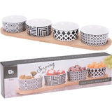 ΜΠΩΛ ΤΕΤΡΑΠΛΟ ΚΕΡΑΜΙΚΟ ΜΕ BAMBOO ΔΙΣΚΑΚΙ 38x10cm EXCELLENT HOUSEWARE