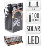 ΦΩΤΑΚΙΑ 100LED ΗΛΙΑΚΗΣ ΕΝΕΡΓΕΙΑΣ ΜΑΥΡ.ΚΑΛ.ΨΥΧΡΟ.ΛΑΜΠ. 10m