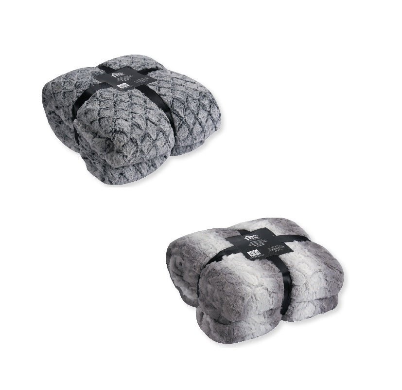 ΚΟΥΒΕΡΤΑ 200x220cm ΓΟΥΝΑ SUPER SOFT ΠΡΟΒΑΤΑΚΙ ΓΚΡΙ TNS