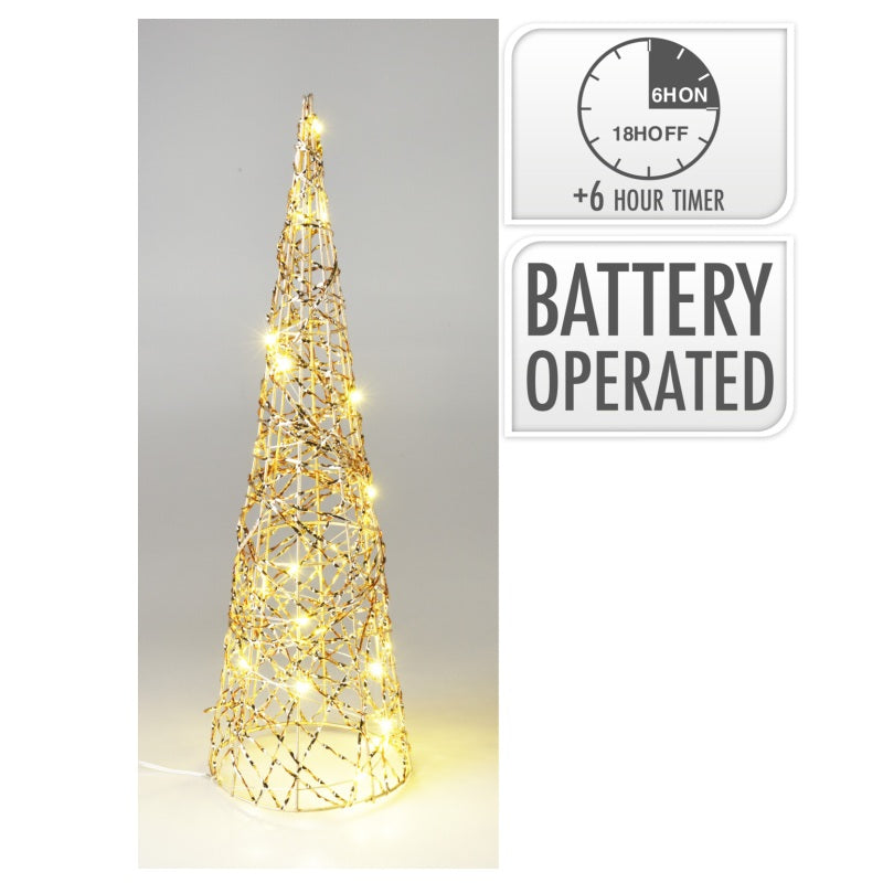 ΔΕΝΤΡΟ XMAS ΜΕ ΦΩΣ ΜΠΑΤΑΡΙΑΣ LED 12x40cm