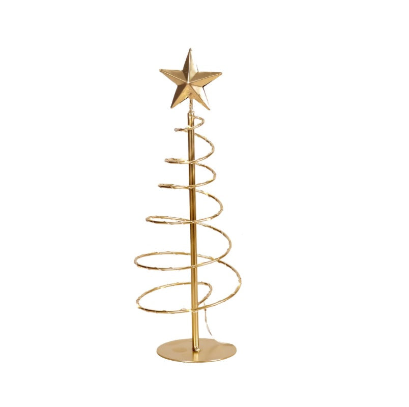 ΔΕΝΤΡΟ XMAS ΜΕ ΦΩΣ ΜΕΤΑΛΛΙΚΟ ΕΠΙΤΡΑΠΕΖΙΟ 15x39x10εκ