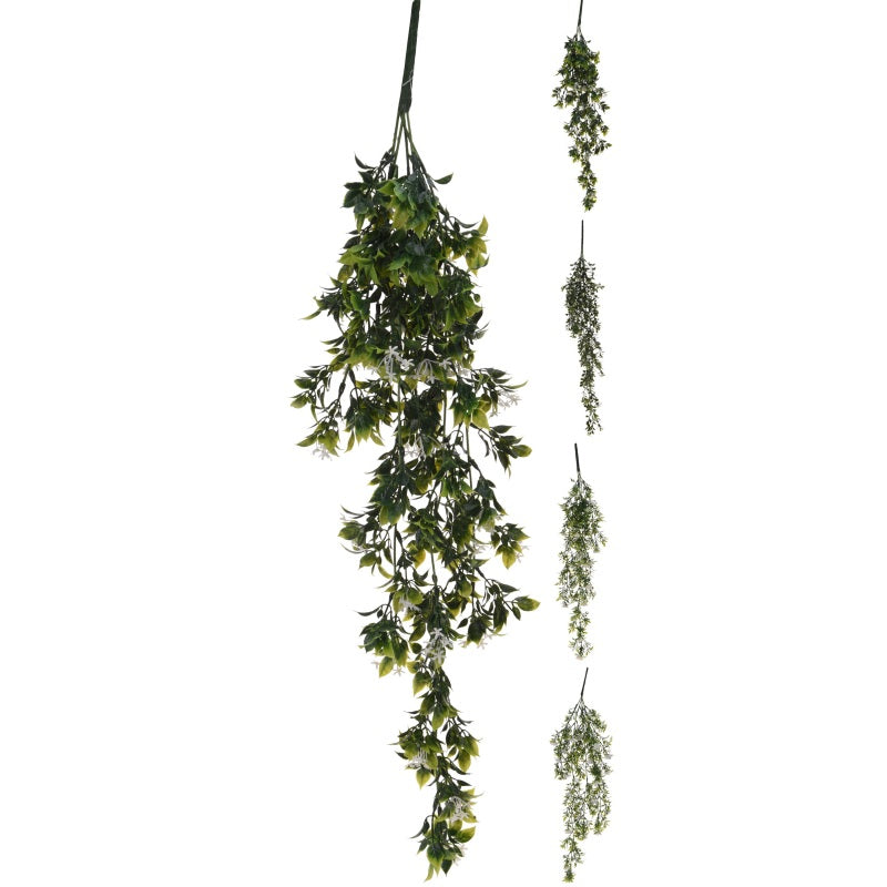 ΚΛΑΔΙ ΠΡΑΣΙΝΑΔΑ ΜΕ ΑΝΘΑΚΙΑ ΚΡΕΜΑΣΤΗ 80cm