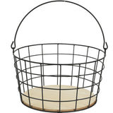 ΚΑΛΑΘΙ ΜΕΤΑΛΛΙΚΟ ΞΥΛΙΝΗ ΒΑΣΗ 28x28x15cm ΜΕ ΧΕΡΟΥΛΙ