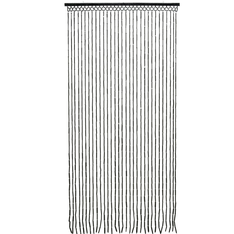 ΚΟΥΡΤΙΝΑ ΠΟΡΤΑΣ BAMBOO ΧΑΝΤΡΕΣ 90x180cm ΜΑΥΡΗ