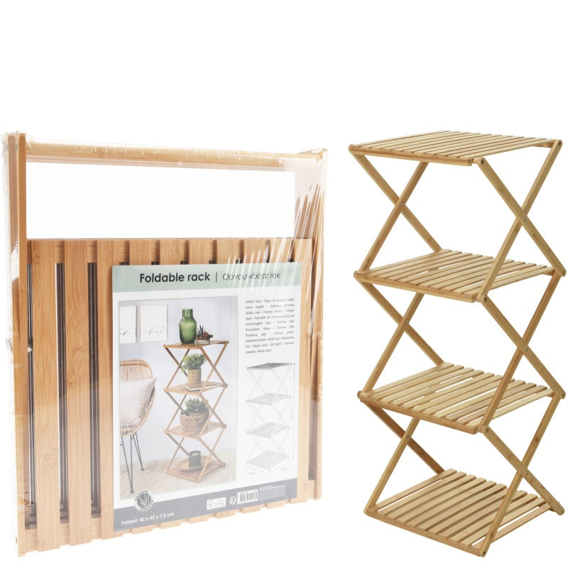 ΡΑΦΙΕΡΑ 4 ΘΕΣΕΩΝ 40x33.5x93.5cm BAMBOO ΠΤΥΣΣΟΜΕΝΗ