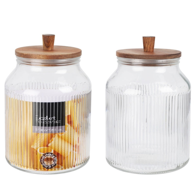 ΒΑΖΟ ΓΥΑΛΙΝΟ ΔΙΑΦΑΝΟ ΜΕ ΞΥΛΙΝΟ ΚΑΠΑΚΙ 3100ml EXCELLENT HOUSEWARE