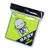 ΠΙΝΑΚΙΔΑ BABY ON BOARD 15x15cm ΠΛΑΣΤΙΚΗ ΜΕ ΒΕΝΤΟΥΖΑΚΙ