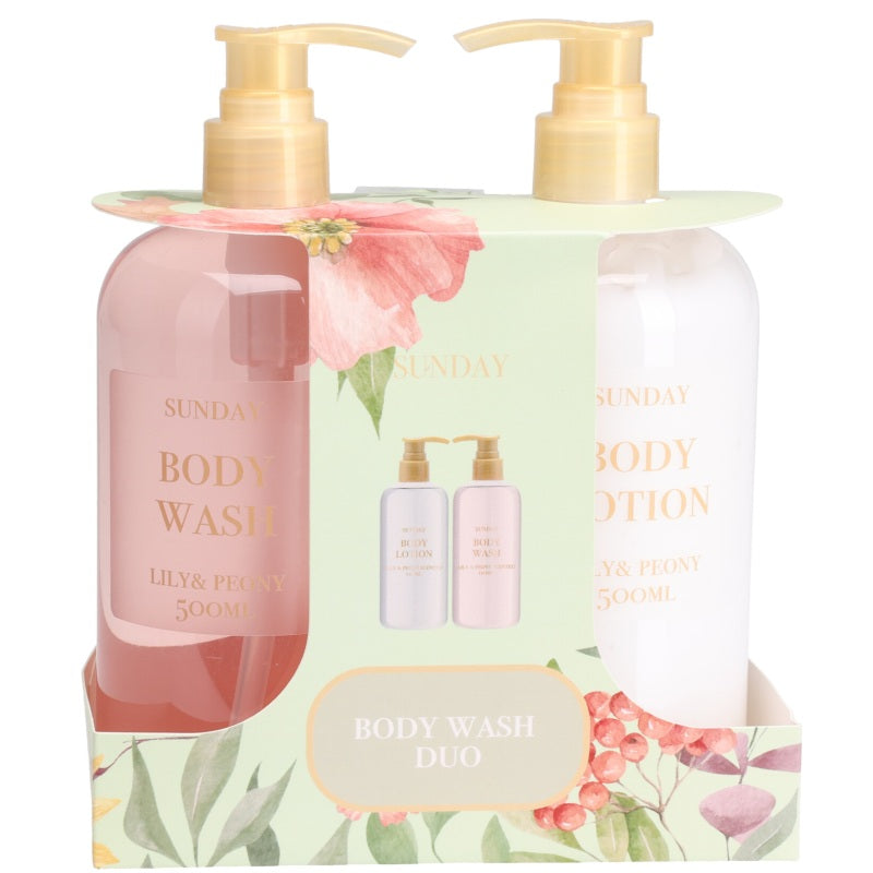 BODY BATH SET 2ΤΕΜ 500ml LILY PEONY