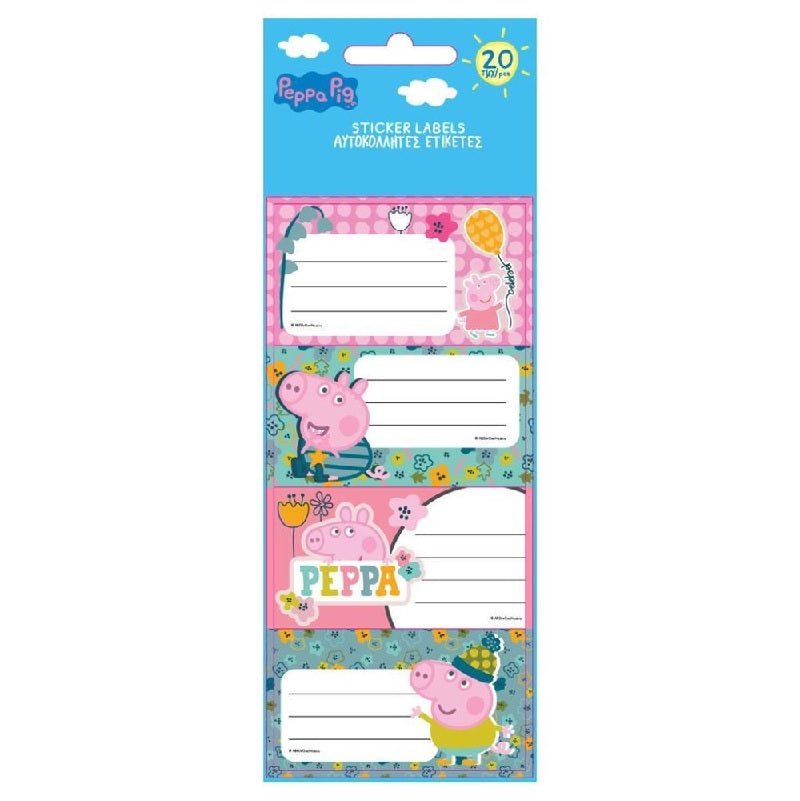 ΕΤΙΚΕΤΕΣ PEPPA PIG ΑΥΤΟΚΟΛΛΗΤΕΣ 20ΤΕΜ