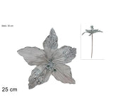 ΛΟΥΛΟΥΔΙ ΚΛΑΔΑΚΙ ΑΣΗΜΙ ΒΕΛΟΥΤΕ GLITTER 25cm