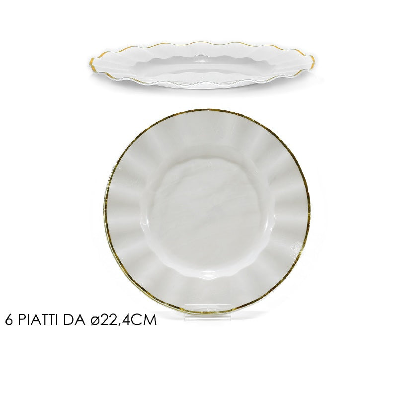 ΠΙΑΤΟ ΠΛΑΣΤΙΚΟ 22.4cm 6ΤΕΜ GUSTO CASA ΕΠΑΝΑΧΡΗΣΙΜΟΠΟΙΟΥΜΕΝΟ