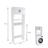 ΝΤΟΥΛΑΠΙ ΠΛΥΝΤΗΡΙΟΥ MDF ΜΕ ΡΑΦΙΑ 64x30x180cm ΛΕΥΚΟ