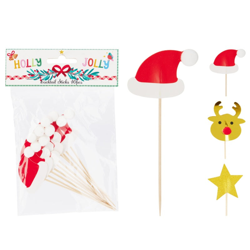 ΞΥΛΑΚΙ PICK ΦΙΓΟΥΡΑ ΧΑΡΤΙΝΗ 20ΤΕΜ XMAS