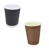 ΠΟΤΗΡΙΑ ΧΑΡΤΙΝΑ ΔΙΠΛΟΤΟΙΧΑ 12oz 25ΤΕΜ ΚΑΦΕ ΓΚΡΙ