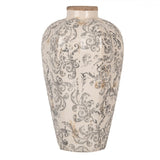 ΑΝΘΟΔΟΧΕΙΟ 21x35cm FLORAL ΓΚΡΙ ΚΕΡΑΜΙΚΟ