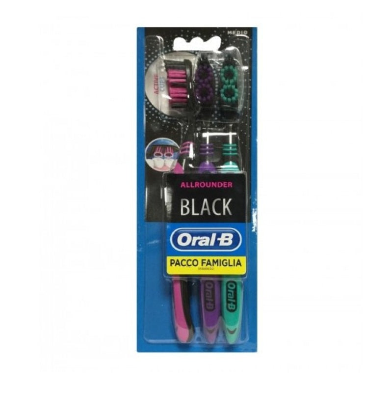 ORAL B ΟΔΟΝΤΟΒΟΥΡΤΣΑ ALLROUNDER BLACK 3ΤΕΜ