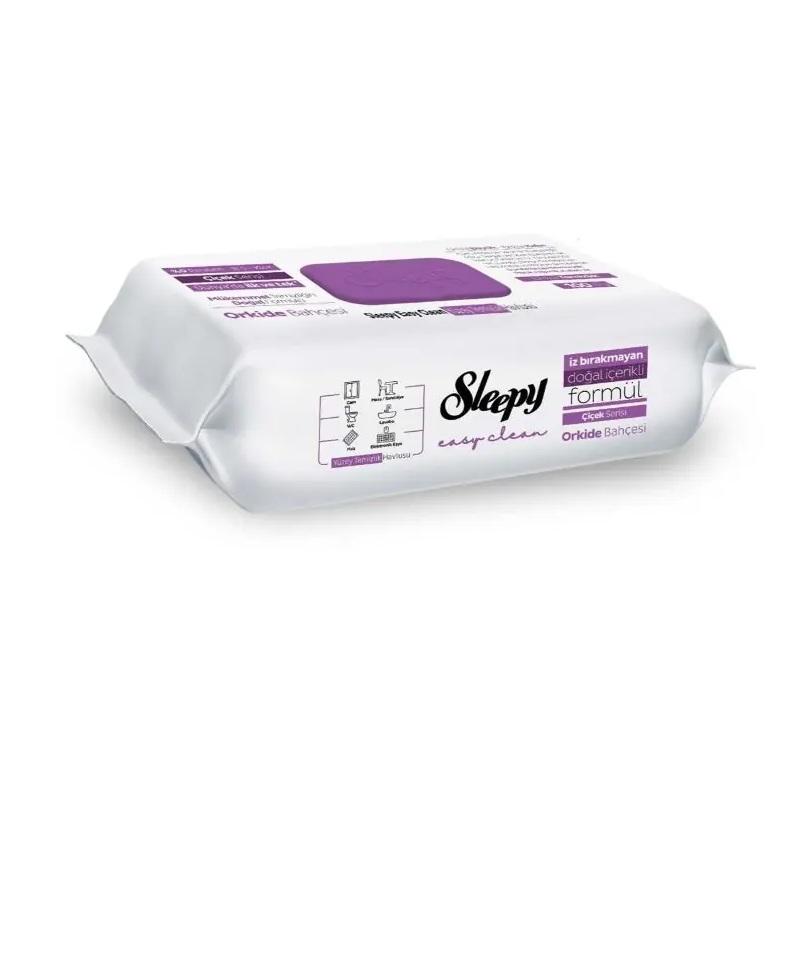 ΥΓΡΟΜΑΝΤΗΛΑ ΕΠΙΦΑΝΕΙΩΝ SLEEPY EASY CLEAN 100ΤΕΜ ORCHID GARDEN