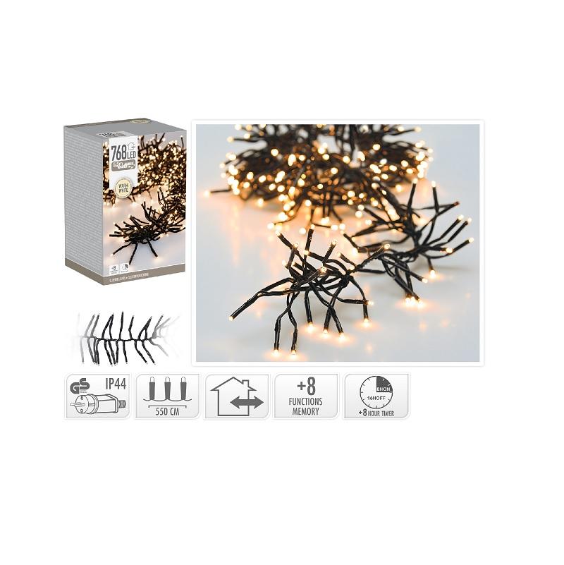 ΦΩΤΑΚΙΑ 768LED CLUSTER ΠΡΟΓΡ.ΜΑΥΡΟ.ΚΑΛ.ΘΕΡΜ.ΛΑΜΠ. 5.6m ΜΕ ΧΡΟΝΟΔΙΑΚΟΠΤΗ