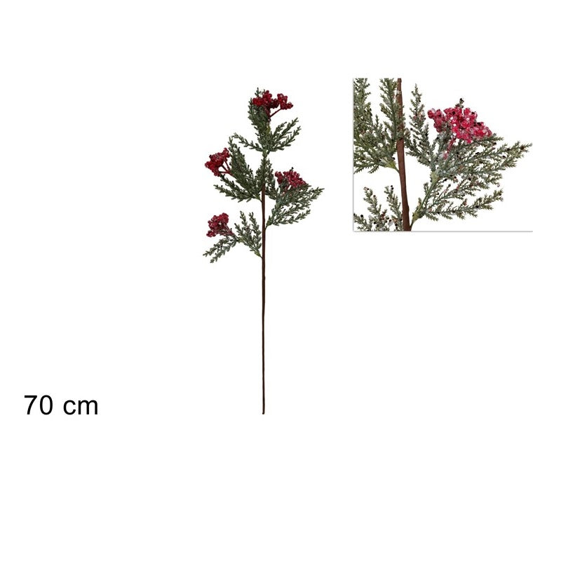 ΚΛΑΔΙ ΠΕΥΚΟ XMAS ΜΕ ΓΚΙ ΚΑΙ GLITTER 70cm