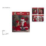 ΑΥΤΟΚΟΛΛΗΤΟ ΤΖΑΜΙΩΝ XMAS 30.5x30.5cm ΚΟΚΚΙΝΟ ΒΕΛΟΥΔΟ ΣΧΕΔΙΟ