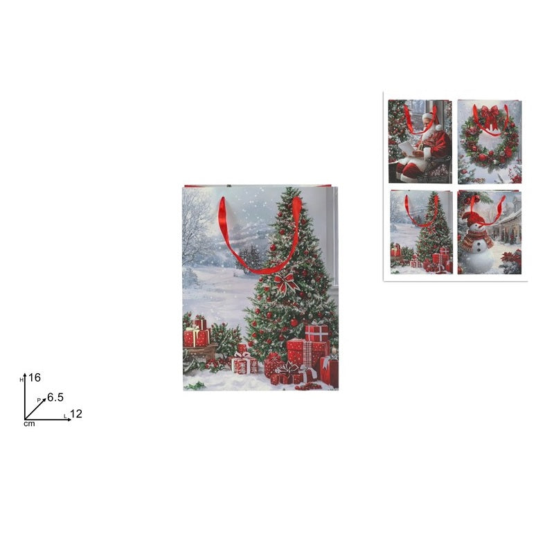ΤΣΑΝΤΑ ΔΩΡΟΥ XMAS ΣΧΕΔΙΟ 12x16x6.5cm