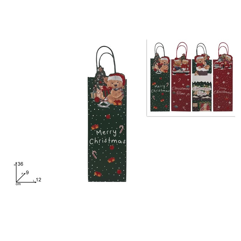 ΤΣΑΝΤΑ ΔΩΡΟΥ ΠΟΤΟΥ XMAS ΛΕΠΤΟΜΕΡΕΙΑ GLITTER 36x12x9cm